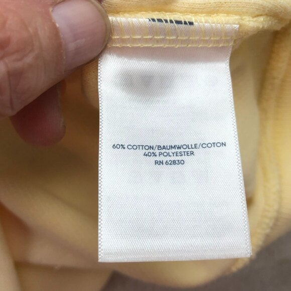 Lands End Mens SweaterSmall 1/4 Zip Pullover Stand Collar Cozy Knit Yellow - Picture 9 of 12